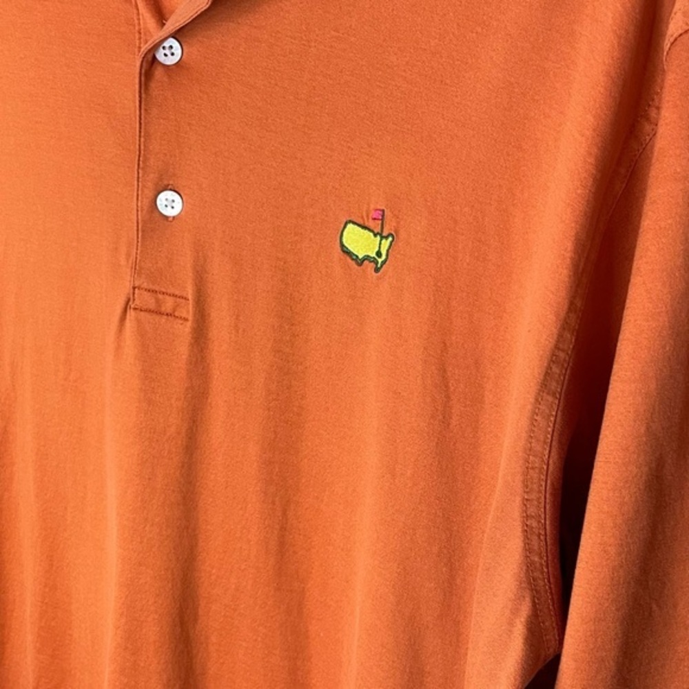 Vintage Masters Golf Orange Polo Amen Corner 100% Pima Cotton Size Medium - Picture 3 of 8